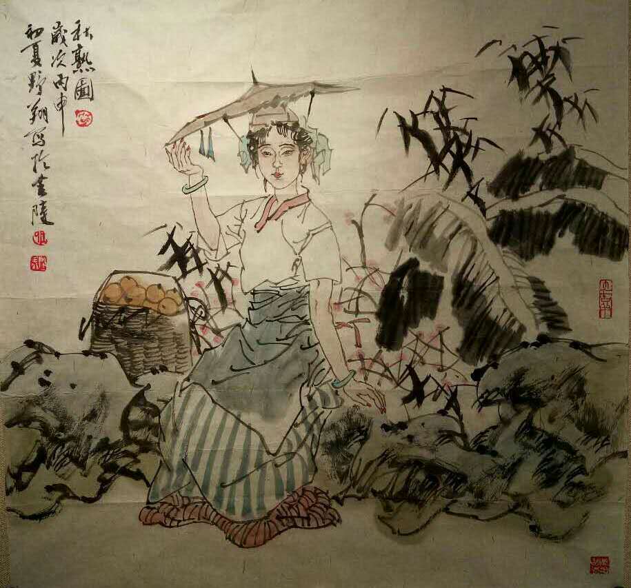 【王野祥 《秋熟图》 国画 69×69cm 】